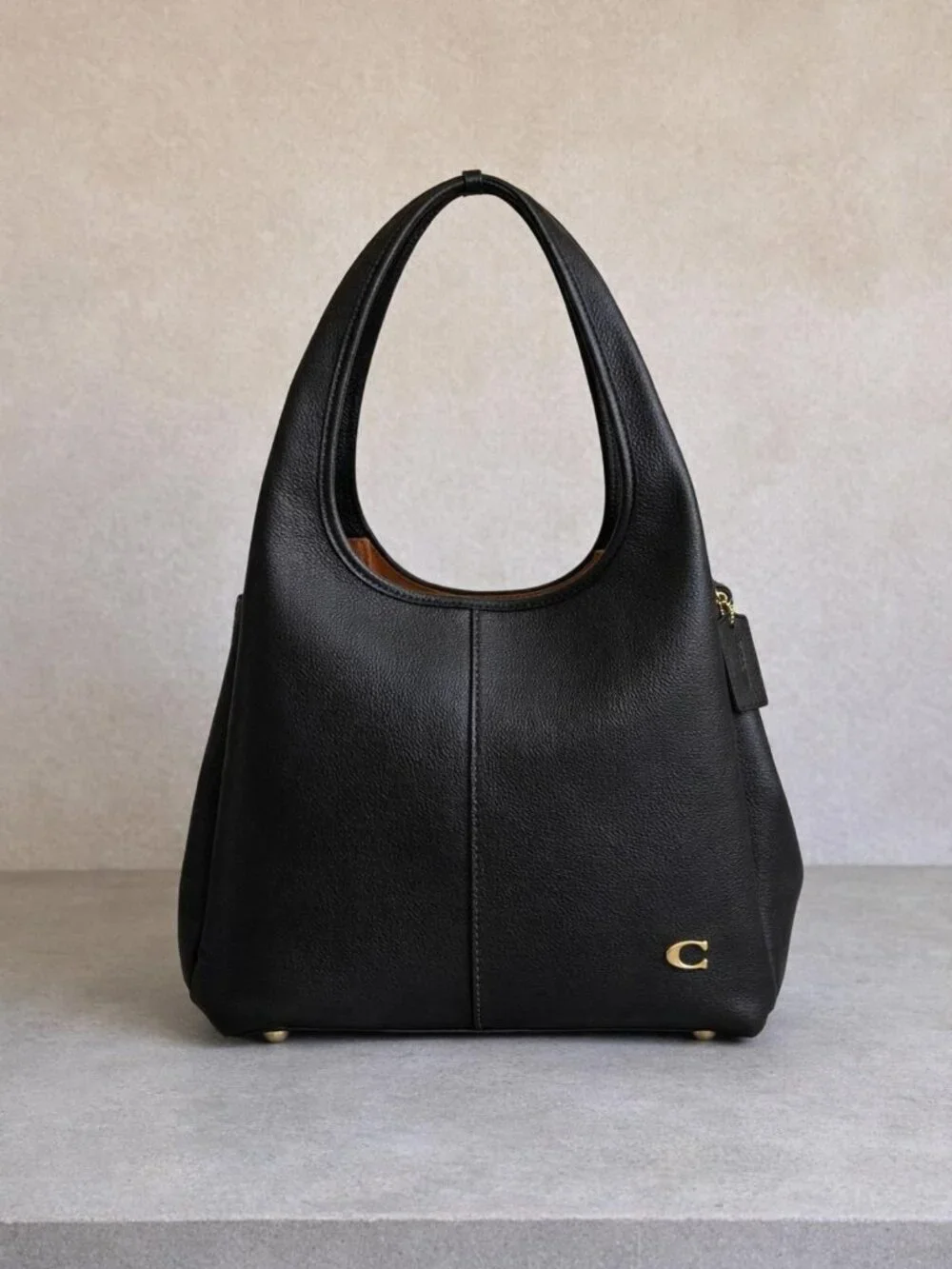 Coach Women’s Lana Large Leather Shoulder Bag - Brass/Black